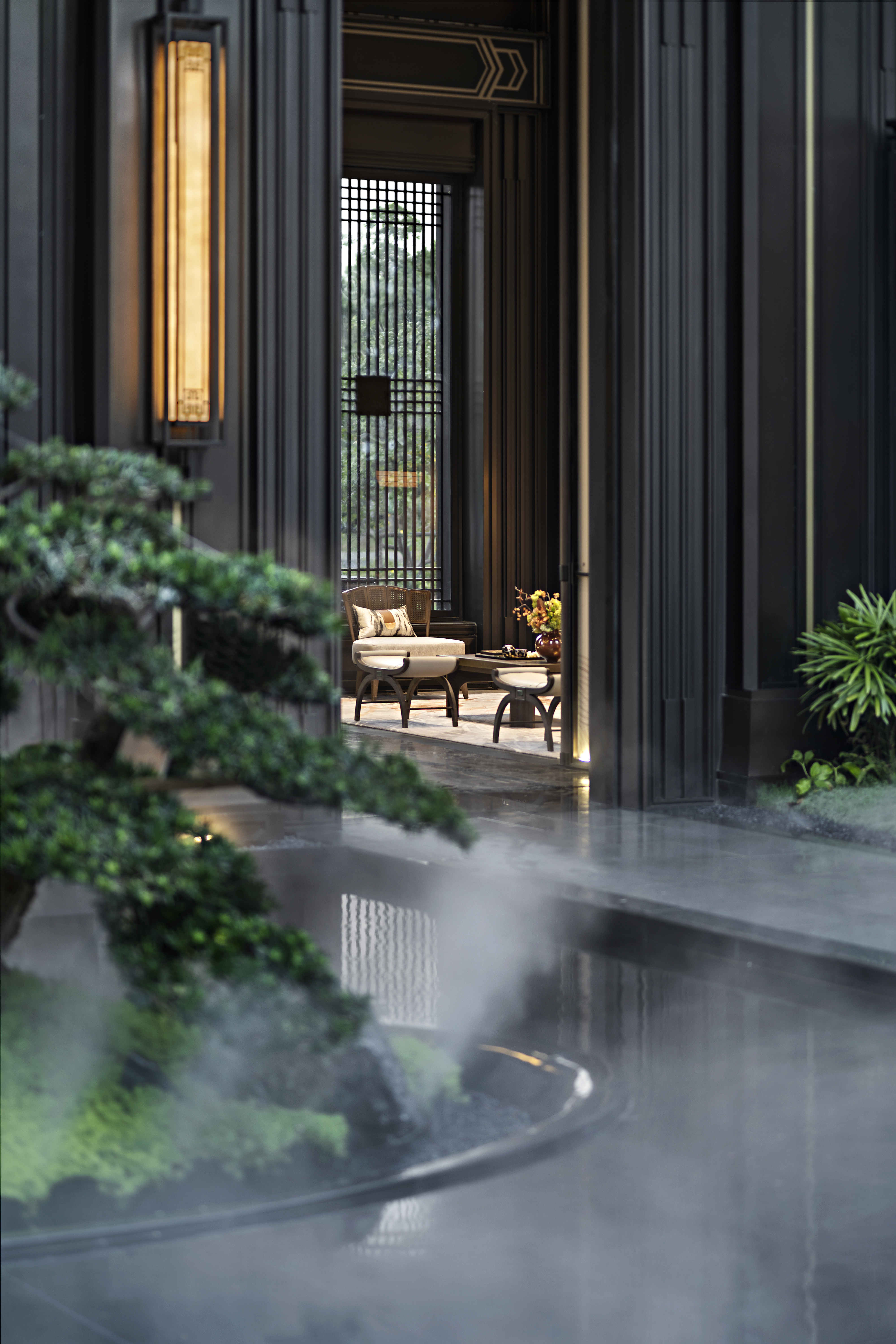 深圳盘石设计 | 700㎡中式售楼处，墨香雅韵，风雅成赋-4