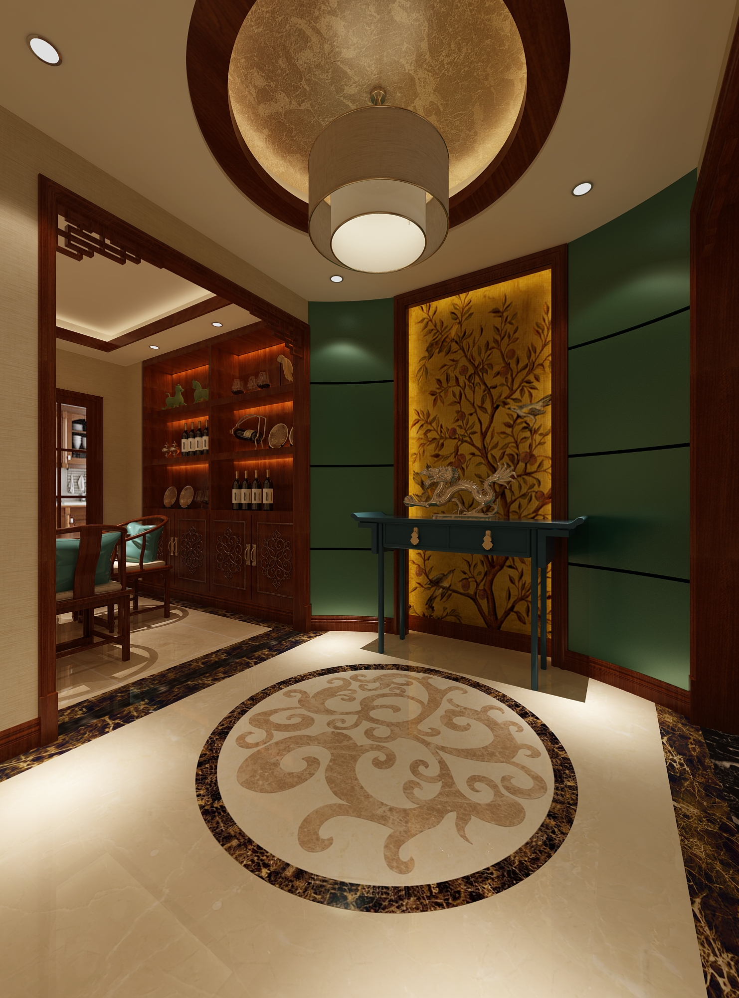 新中式 中式古典 奢华家装别墅样板房-8-23