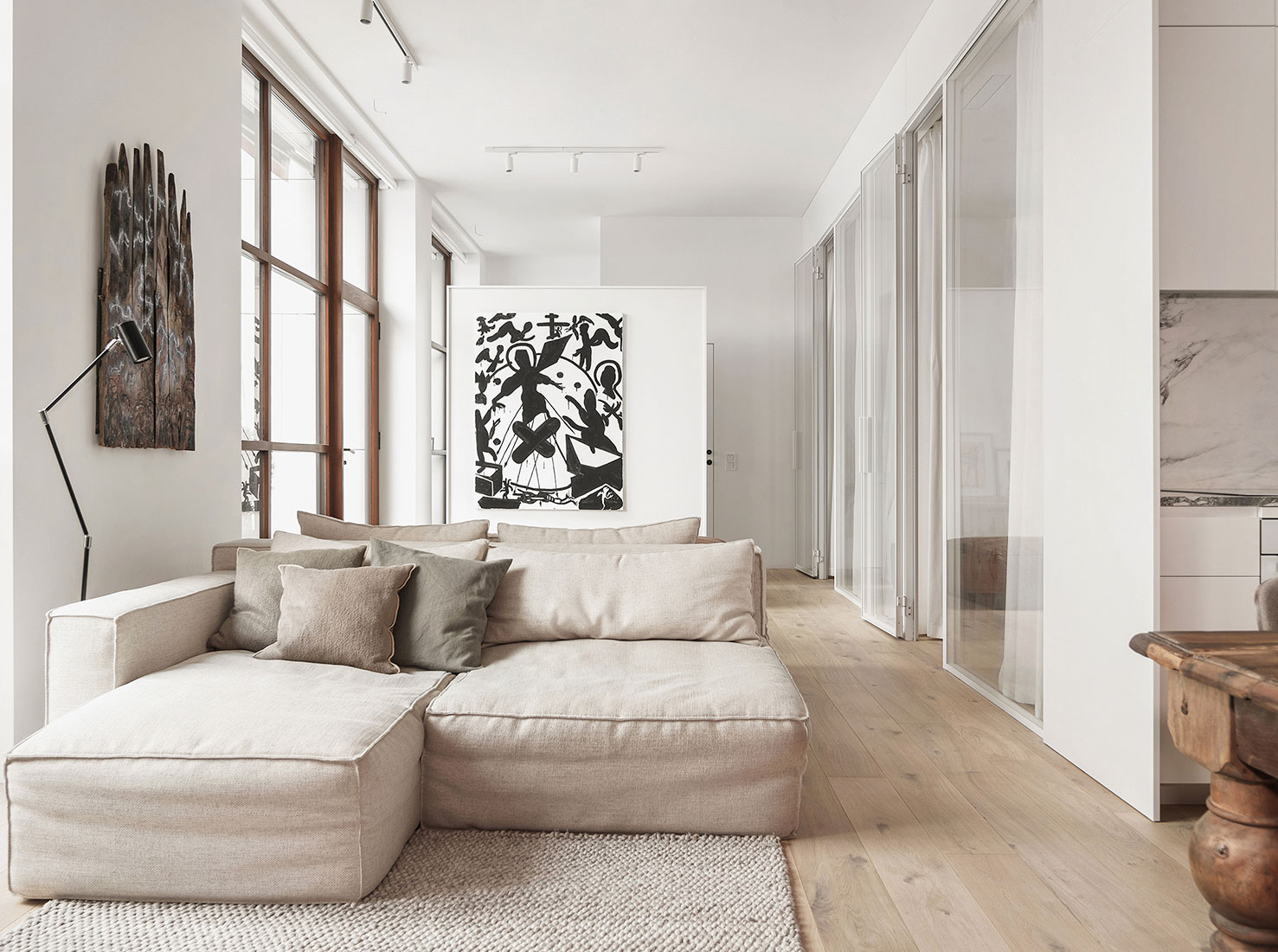 INT2architecture: квартира с антресолью и патио в центре Москвы-5