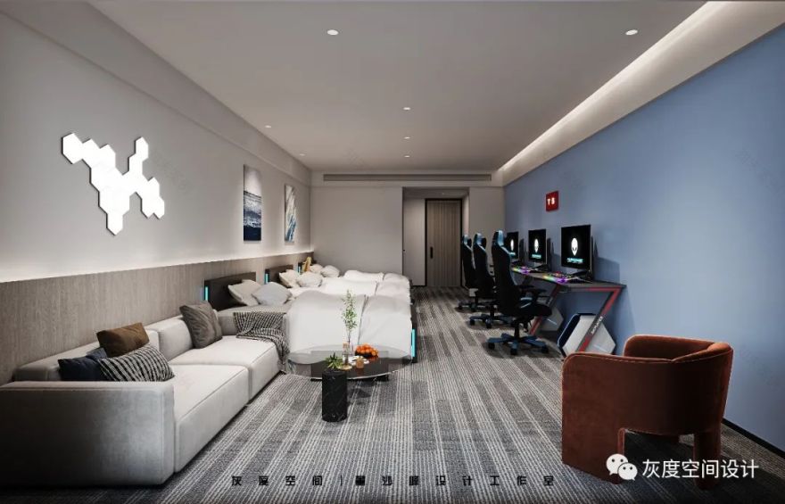 赛博朋克电竞酒店丨灰度空间设计-60