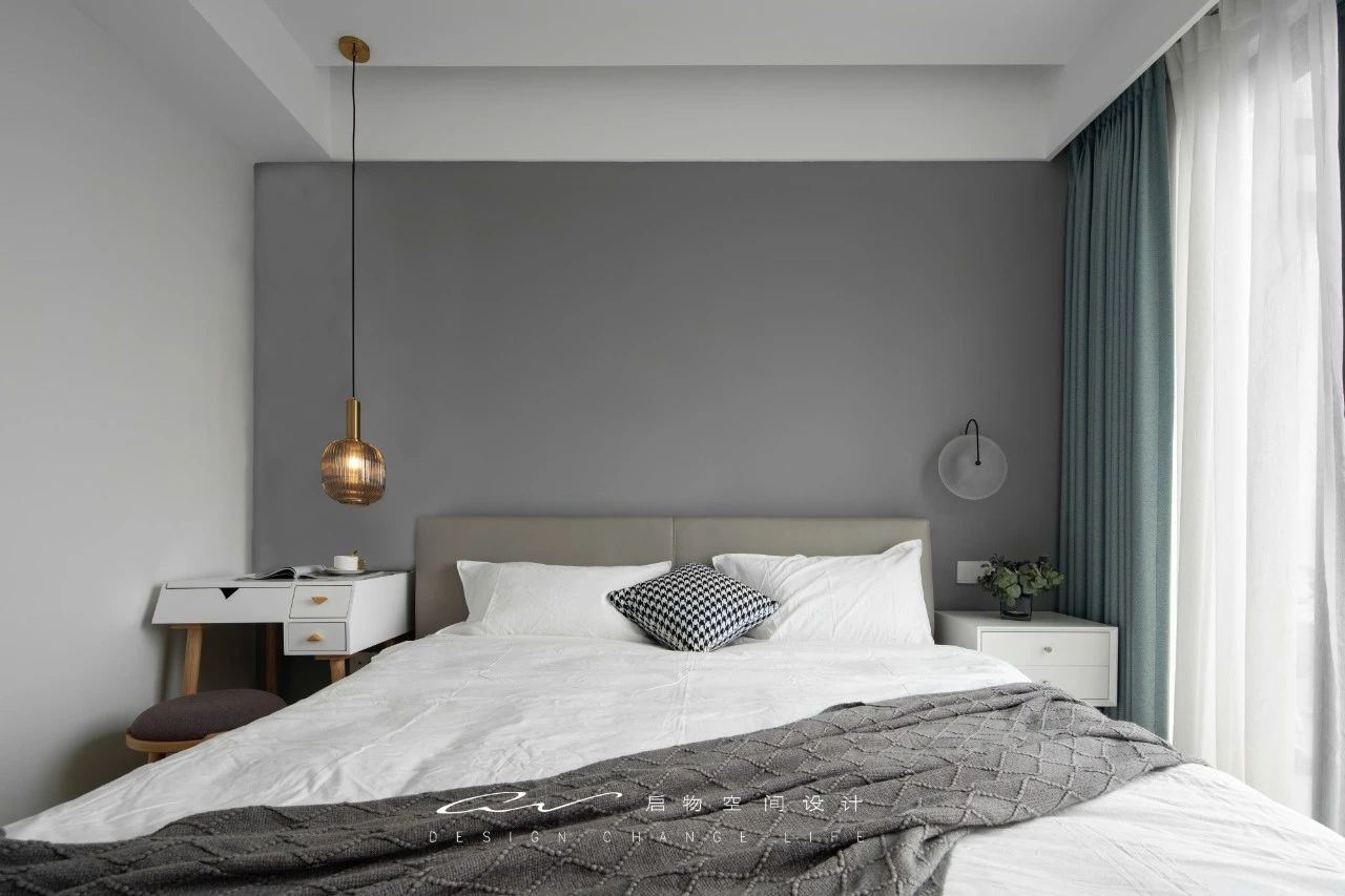 南山 110㎡简约之家,隐藏管线、吧台设计、一墙多用电视墙-54