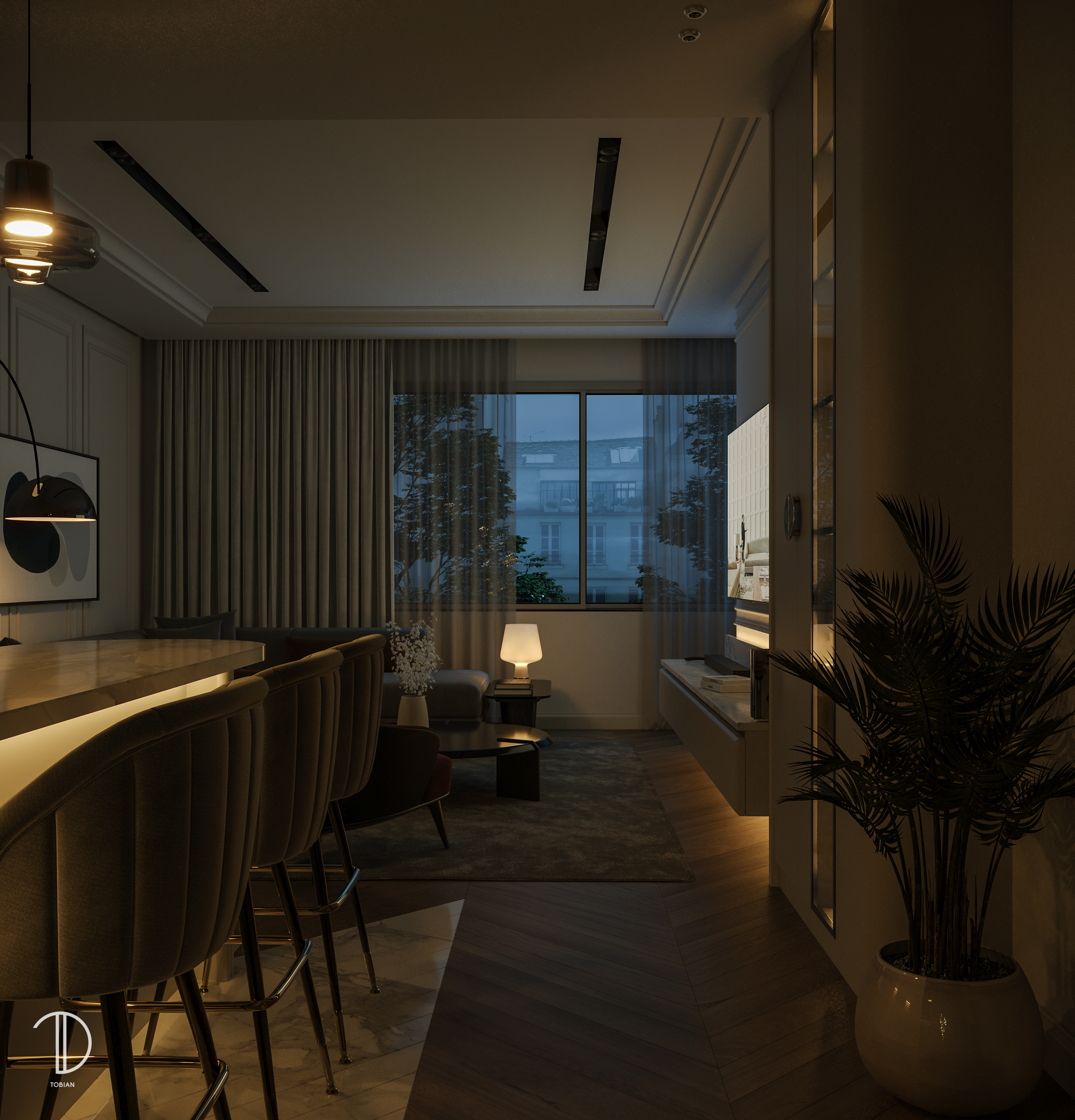 Living Space with kitchenette / HydePark-2