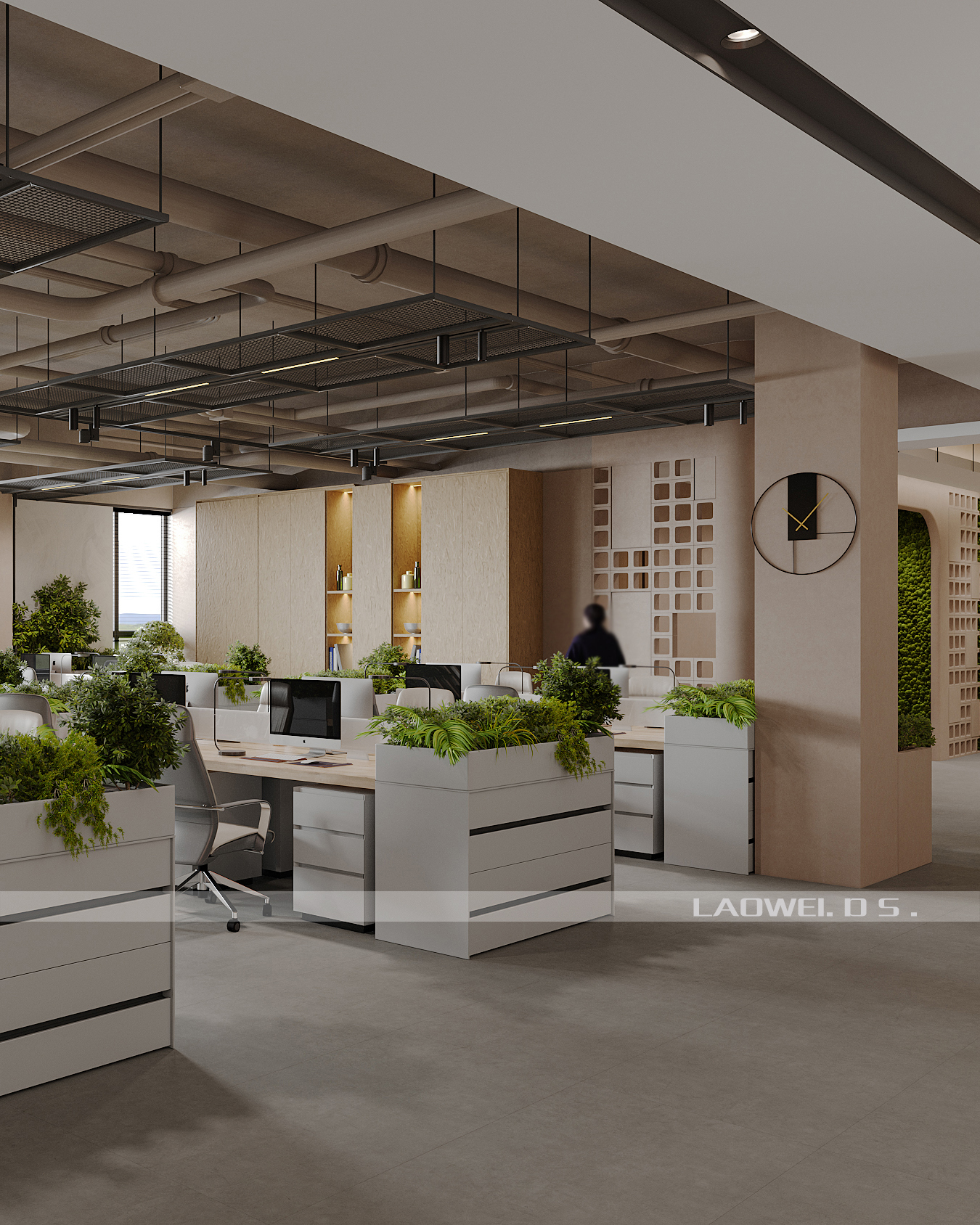 侘寂办公区渲染-0