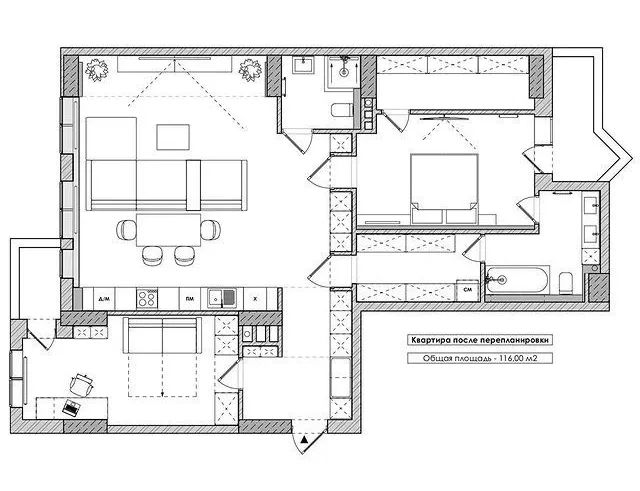 圆形通道串联生活空间，116㎡现代私宅魅力非凡-5