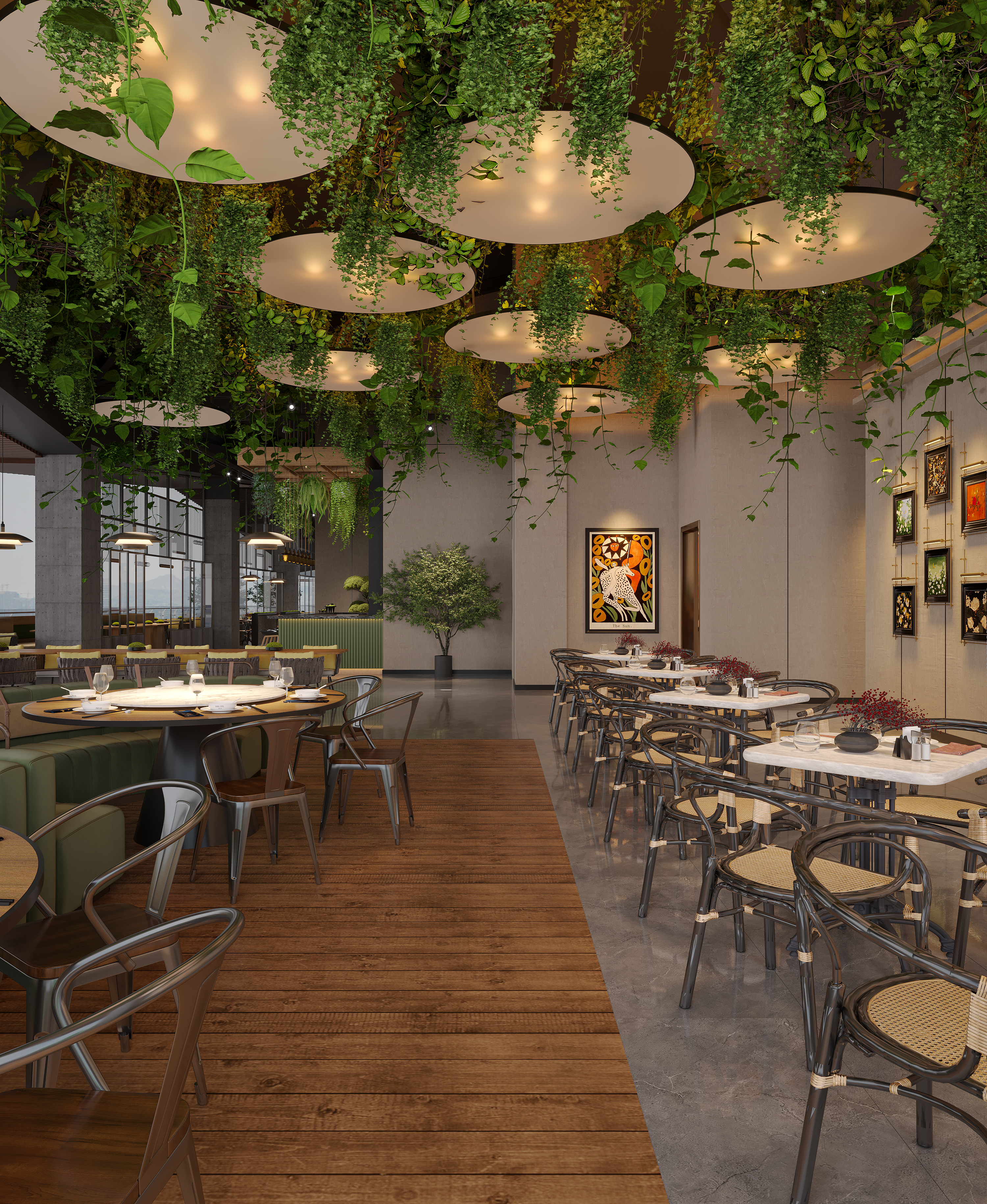 餐厅 （新中式跟工业风）混合-7