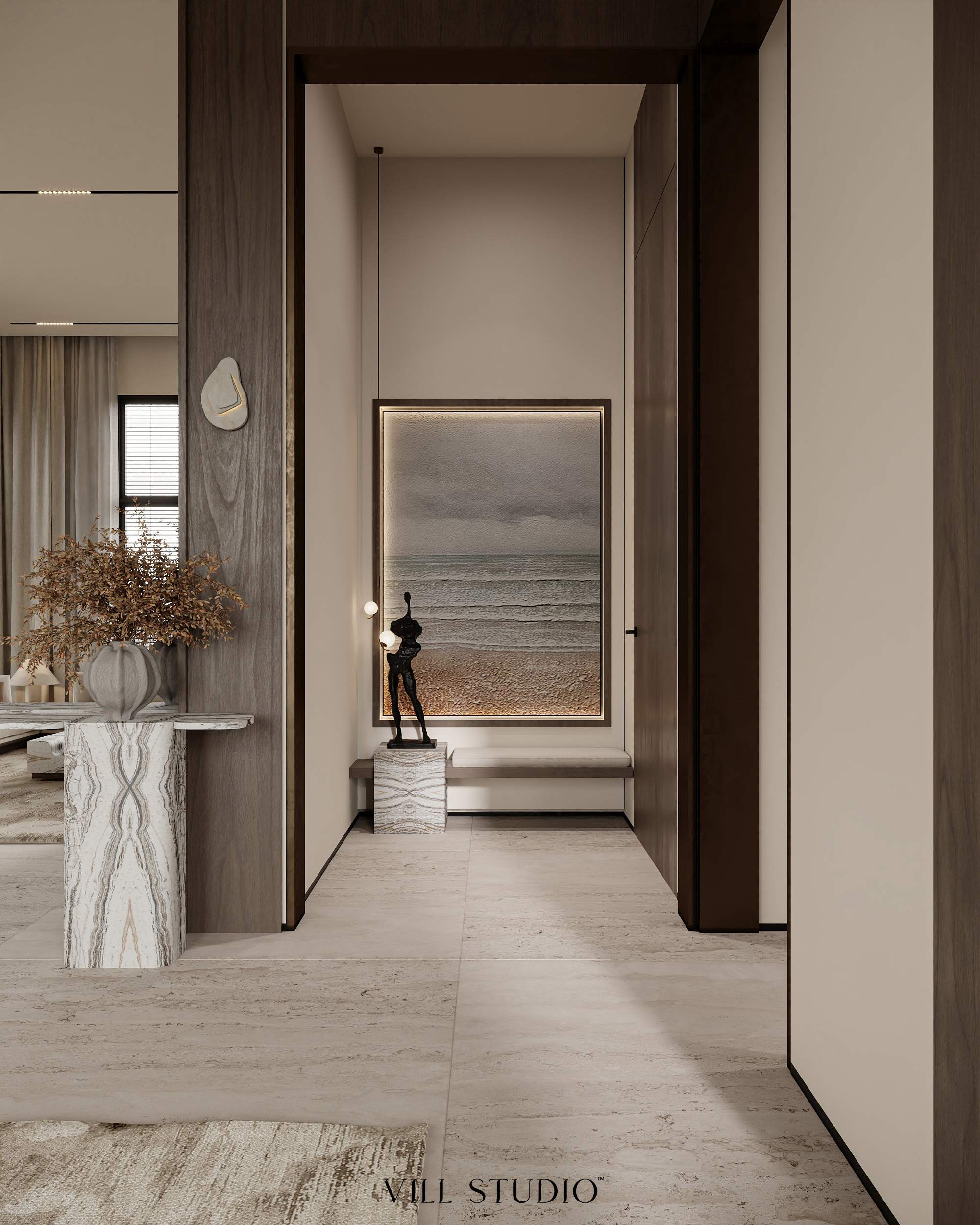 LUXURY VILLA LIVING & DINING INTERIOR DESIGN | KSA-28