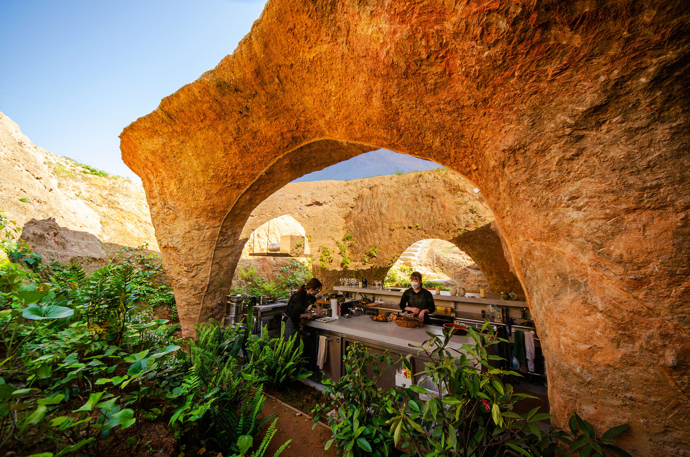 隐藏于地下的日本生态餐厅与住宅-20