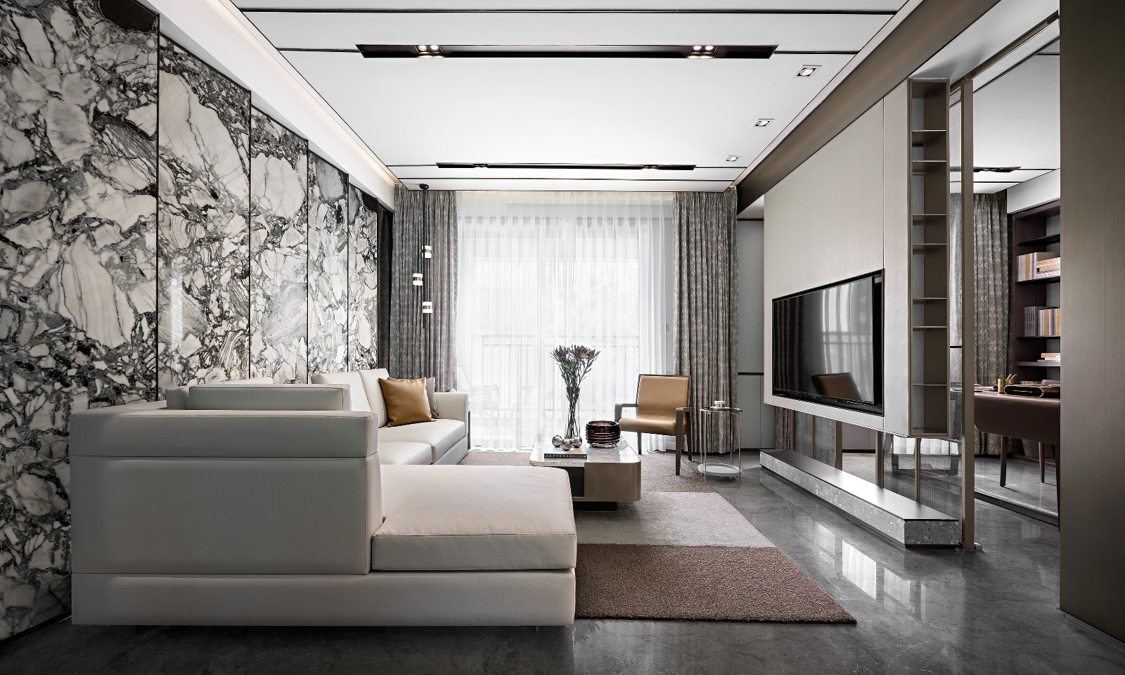 121㎡与97㎡低奢风样板间，摩登大方又不失浪漫！  INNEST意巢设计-8