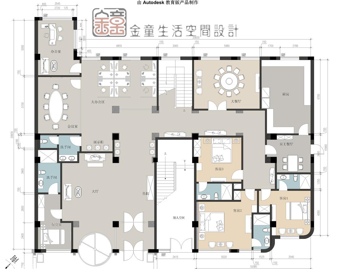 黑河会所二层空间设计 | 打造多元化娱乐体验-20