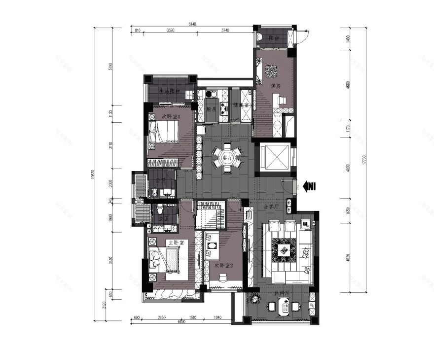 红境组设计 | 185㎡简约私宅,自然而宁静!-25