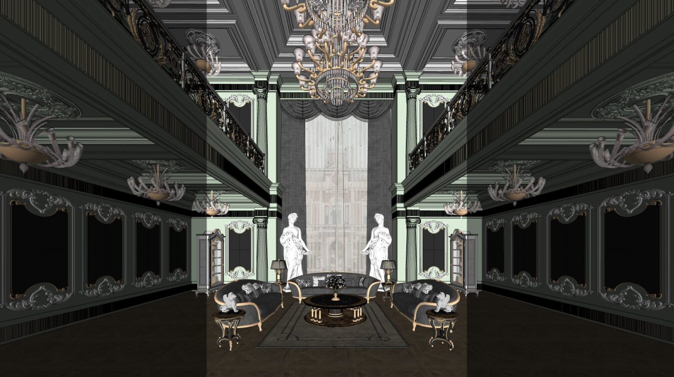 Sketchup经典别墅室内模型丨Xuan Khanh-6