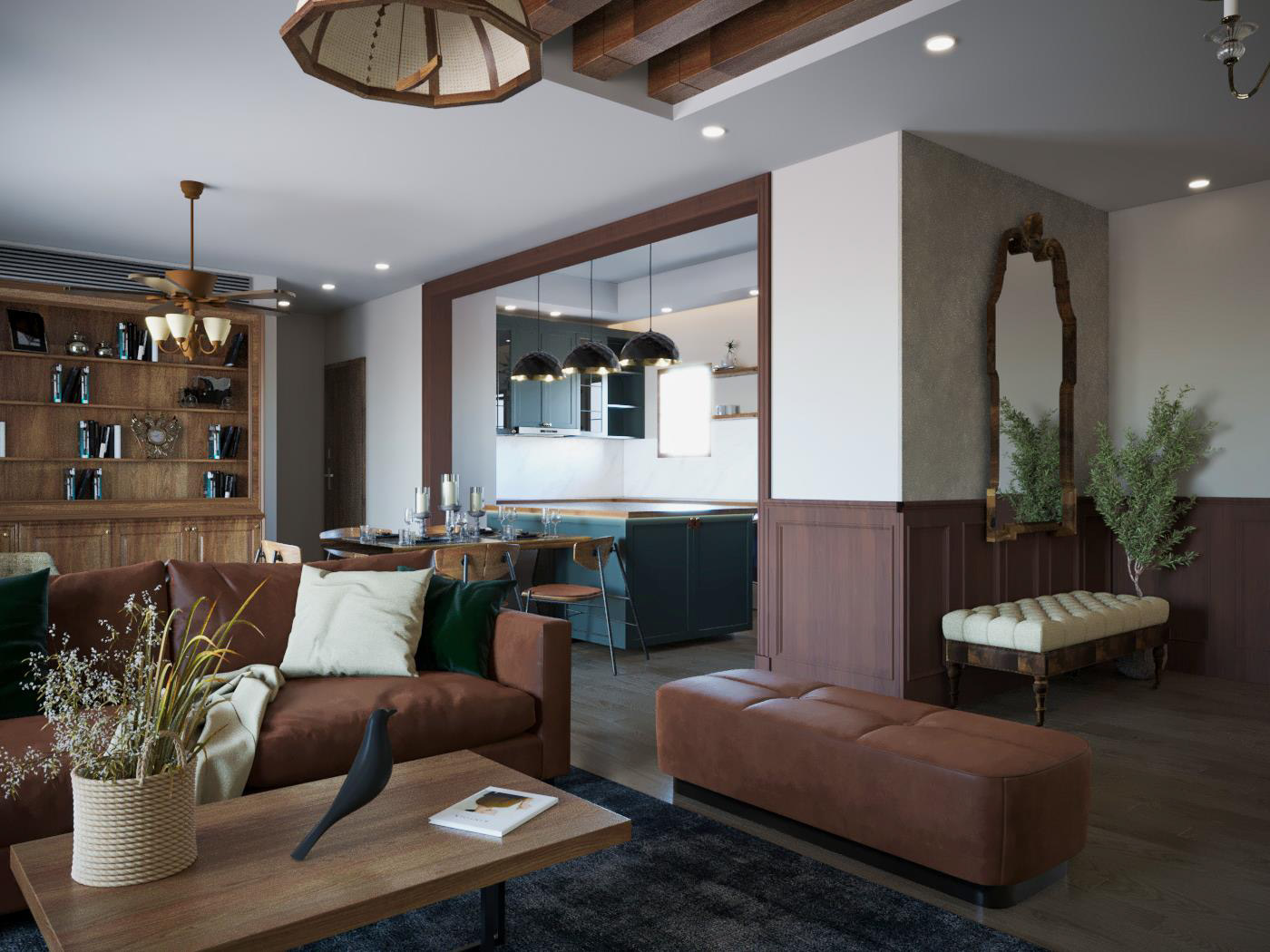 Modern American Living: Warm Woods & Timeless Comfort-4