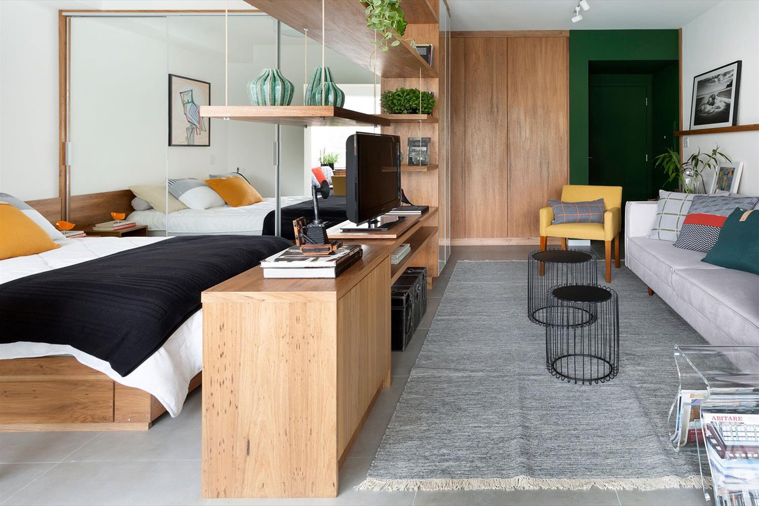 巴西 34 平米公寓的年轻时尚设计-4