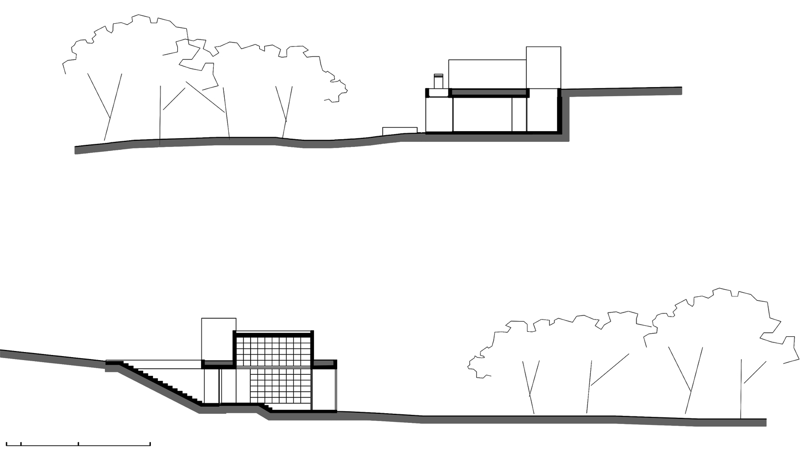 嵌入山间森林的绿色住宅-28