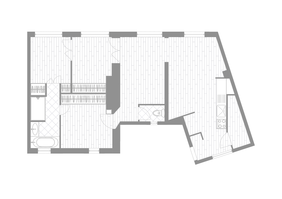 Enfilade Bohème 80m²,Bastille 项目丨法国巴黎丨Bän Architecture-6