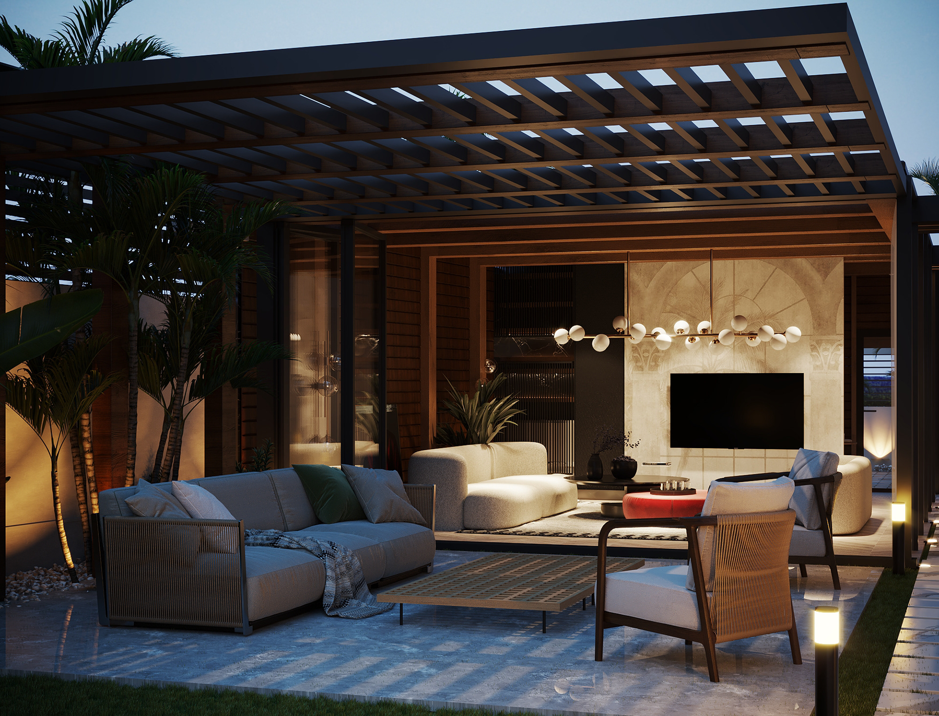 Rehab Villa 室内可视化设计丨Taj DesignSherif Helal-56