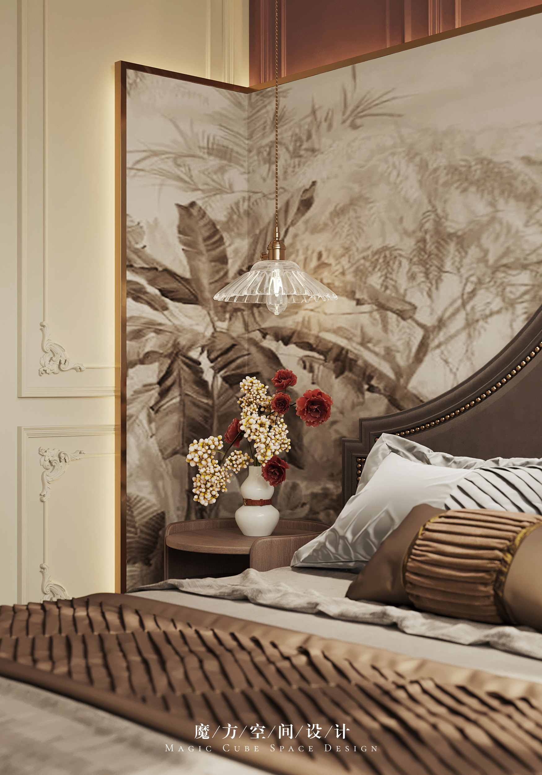 义乌•法式复古别墅设计丨中国丨魔方空间设计-30