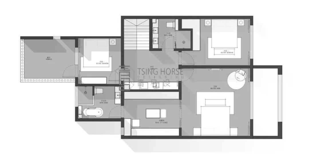 御河上院轻奢格调 | 王清玉 400㎡联排下叠设计-143