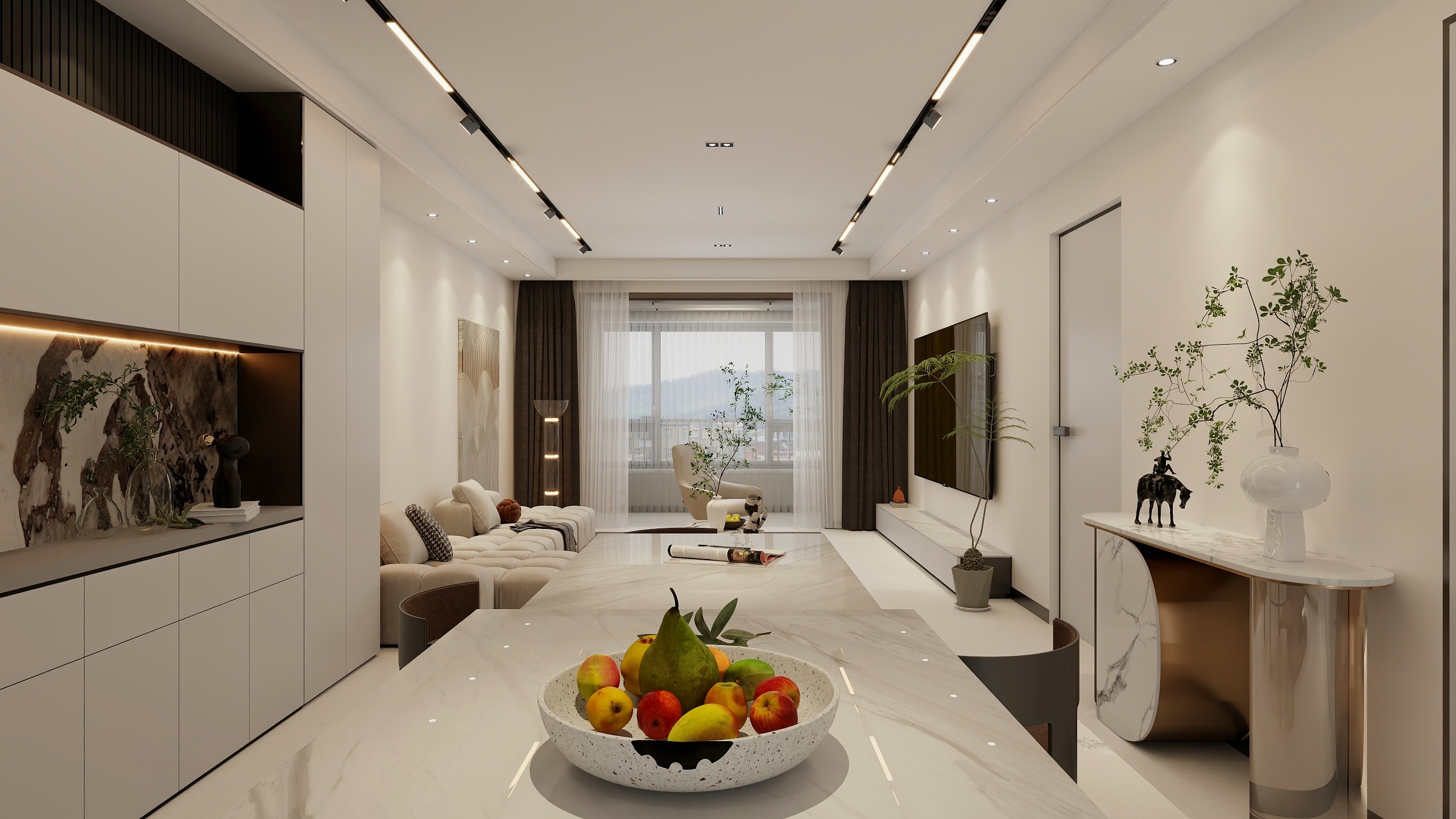 尚书房意式轻奢现代简约110㎡混搭3室-3