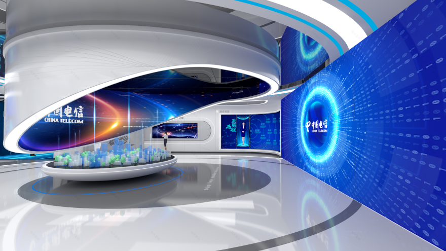 中国电信京津冀大数据产业园算力调度指挥中心展厅-20