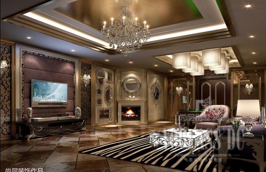 尚层装饰丽宫别墅法式古典风格装修效果图-6