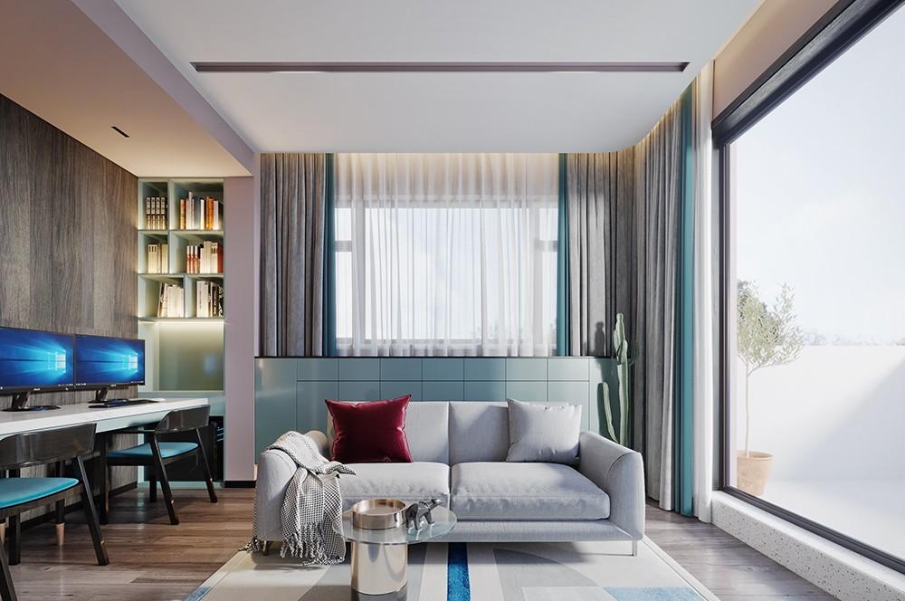 
东营东城顶楼复式-年轻人的现代 -5