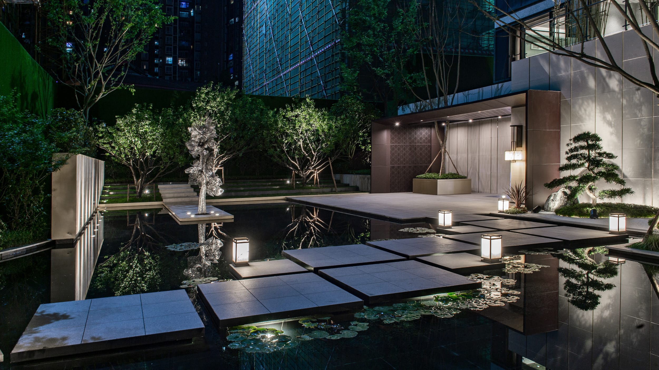 国宾壹号院后院 ONE CENTRAL MANSION backyard-Y-anstudio / XUEER 雪尔空间摄影-2