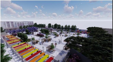 Al-Kindi Complex Front Plaza Landscape Design-1