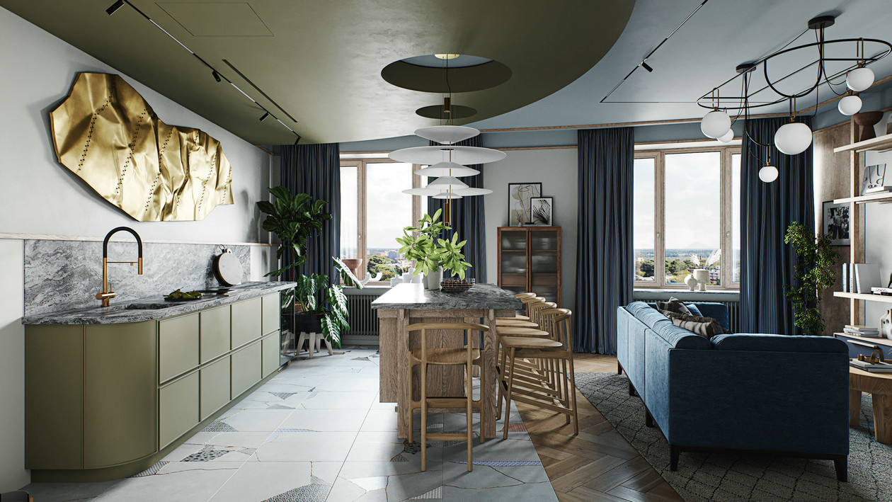 莫斯科 156㎡公寓设计丨俄罗斯莫斯科-5