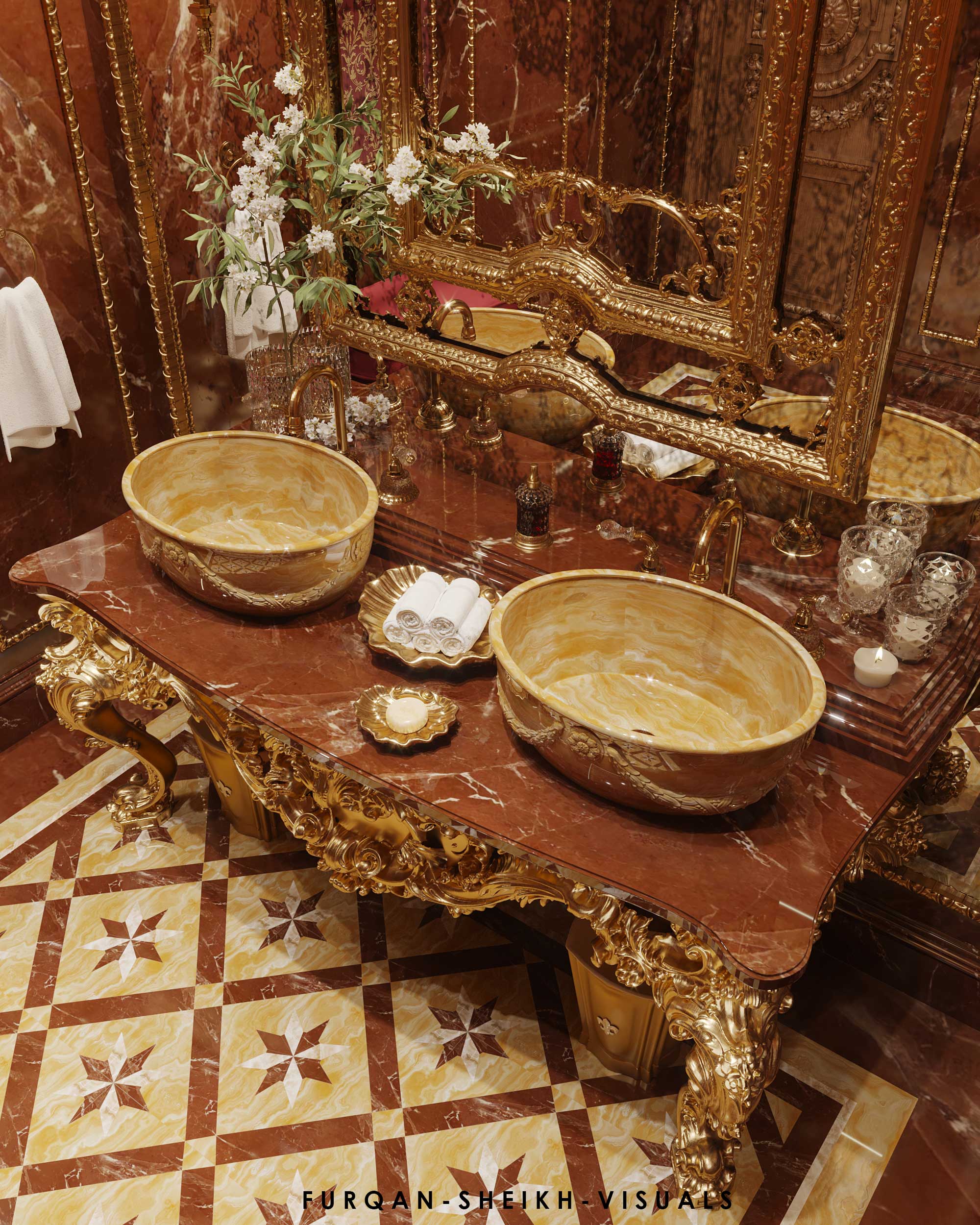 Visualization : Classical BathRoom (Dubai)-3