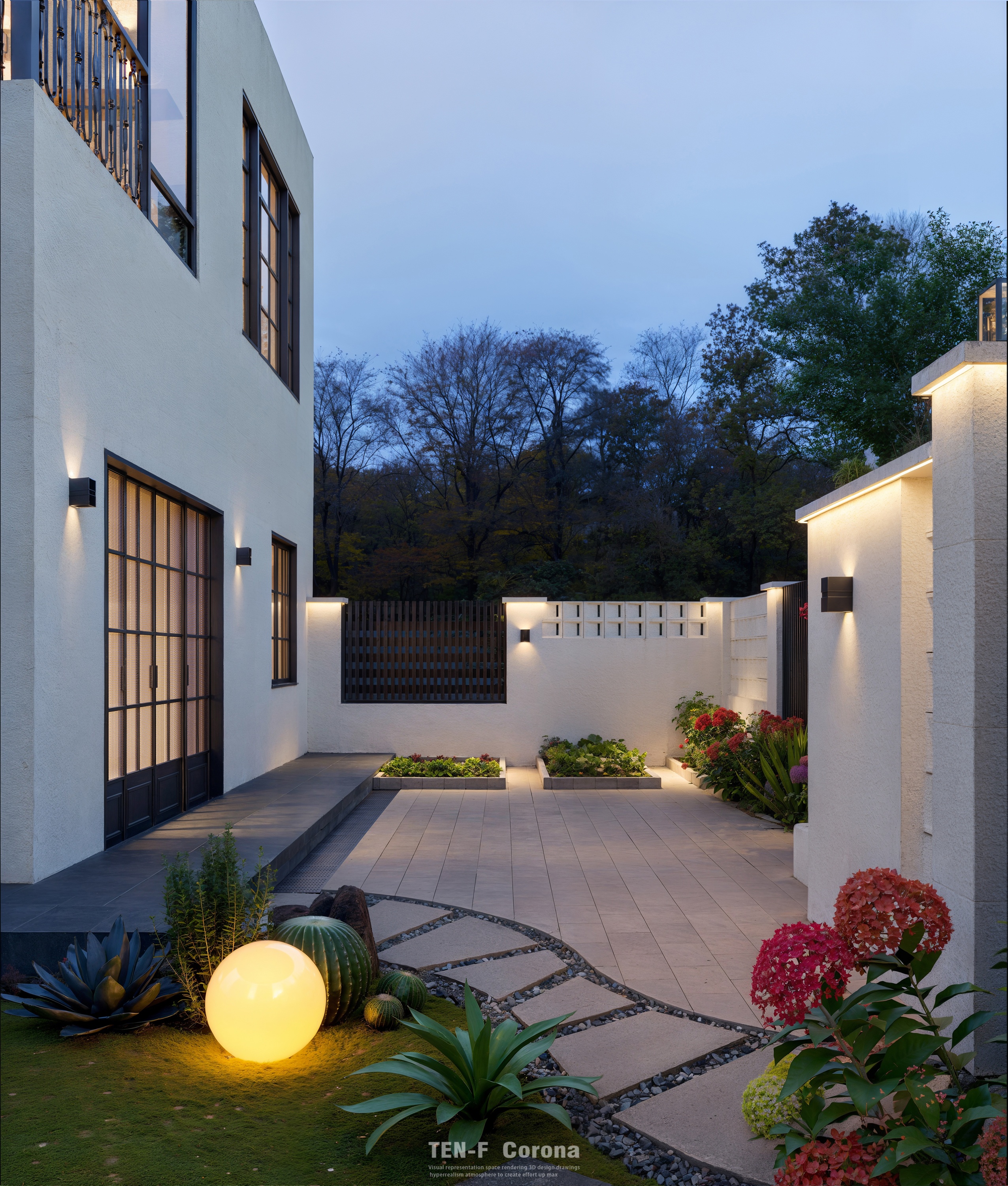 别墅院子渲染-1