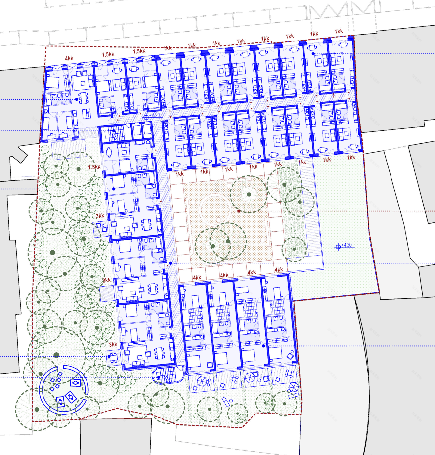 布拉格彼得日街寓所(注:Petrská一般音译为彼得日街,由于不清楚具体情境,housing直译为寓所 ,更符合常见表述习惯)丨CzechPrague丨Bevk Perović arhitekti-7