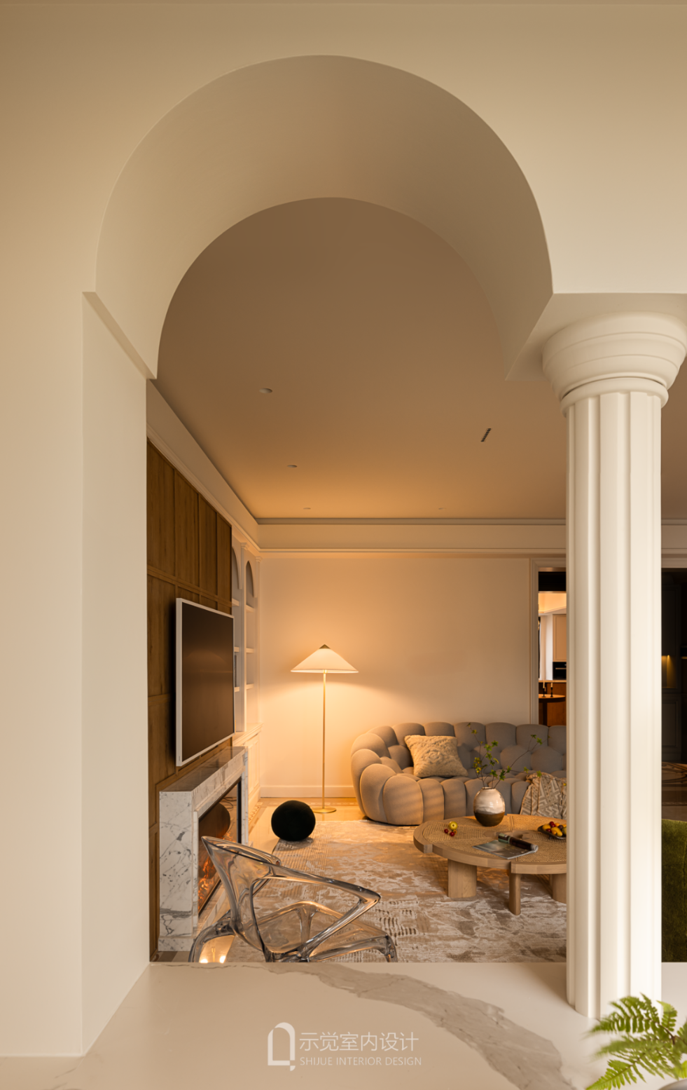 示觉设计|250㎡中海紫御豪庭，绿影泊心，拱廊叙事-36