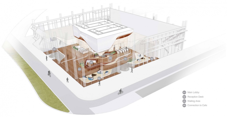 阿姆斯特丹 UNStudio 大楼大厅翻新，灵活互动新环境-6