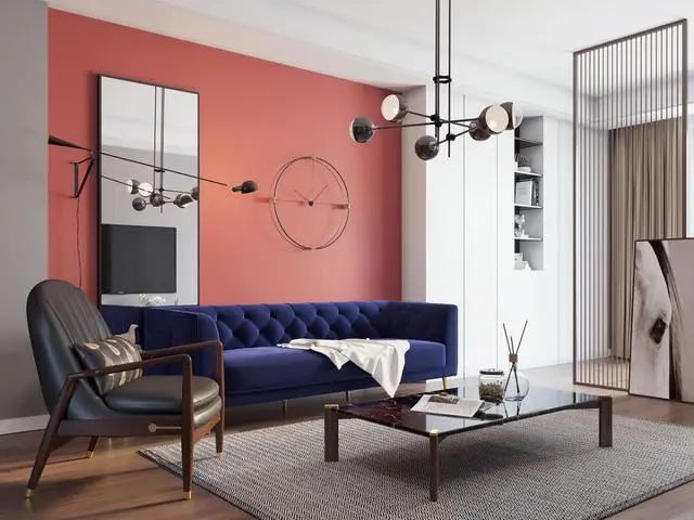 125㎡北欧简约混搭,大胆撞色展现个性空间-7