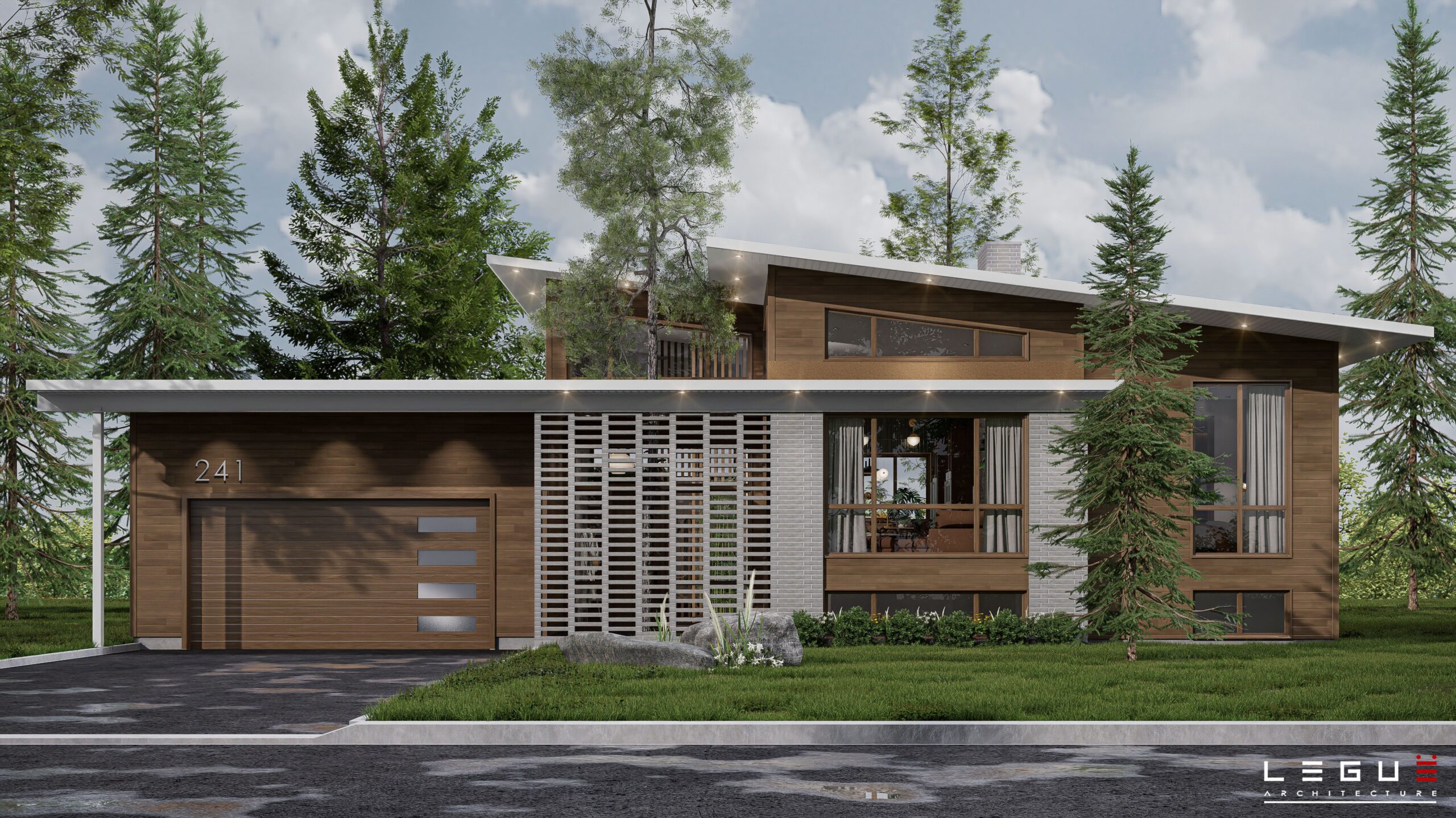 户型图 Ë·241 

注：Plan de maison常见意思是房屋平面图；户型图 ，这里Ë·241不太明确具体所指，按原文保留呈现 丨LEGUË architecture-57