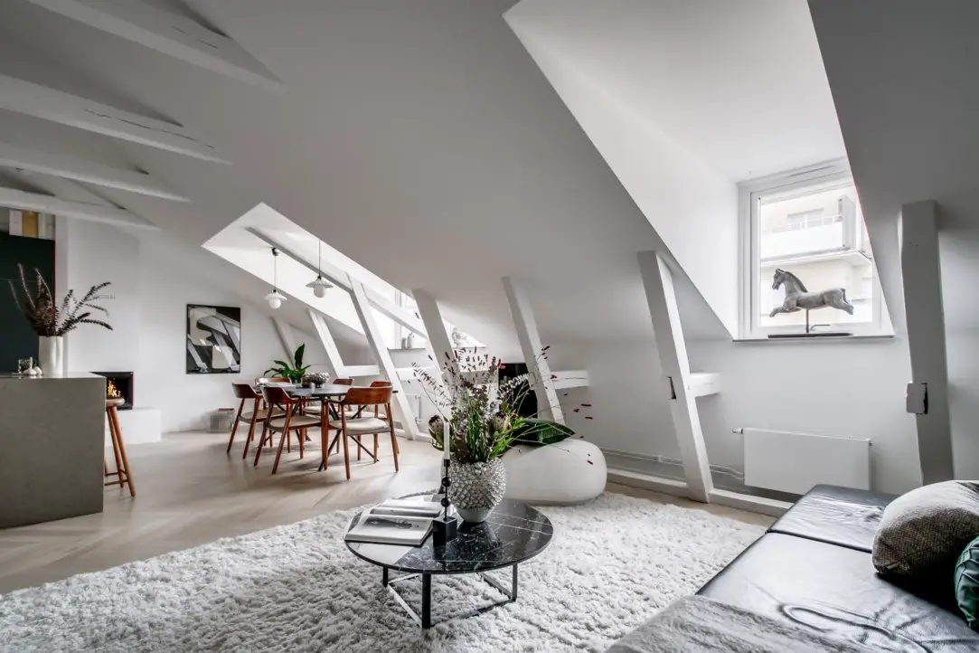 斯德哥尔摩独特 75m2 公寓，古老建筑中的现代温馨家园-5