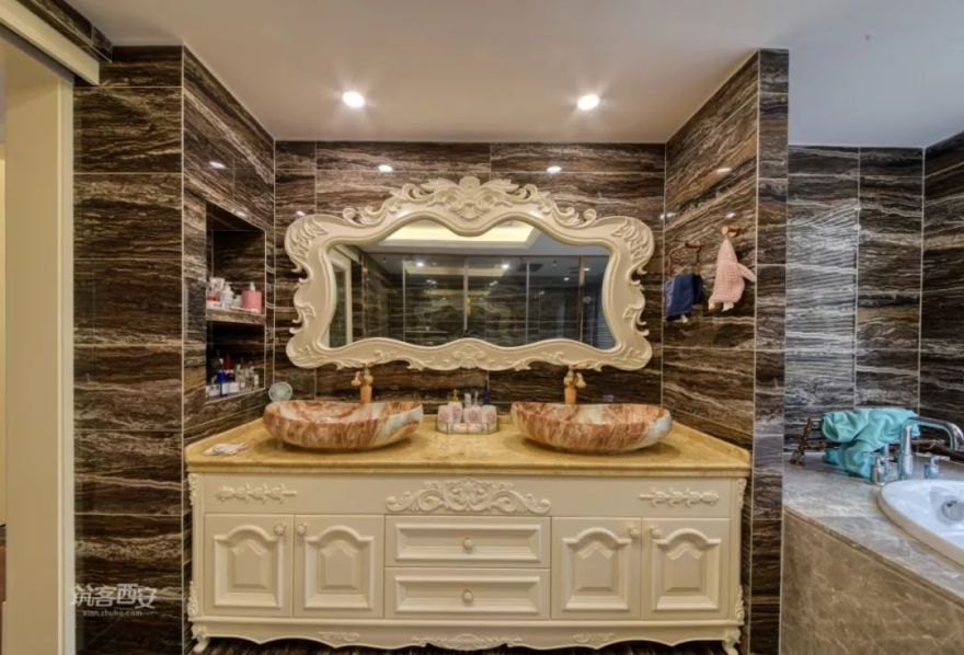 西安 330㎡新古典主义家居,融入现代元素,打造独特自我空间-35