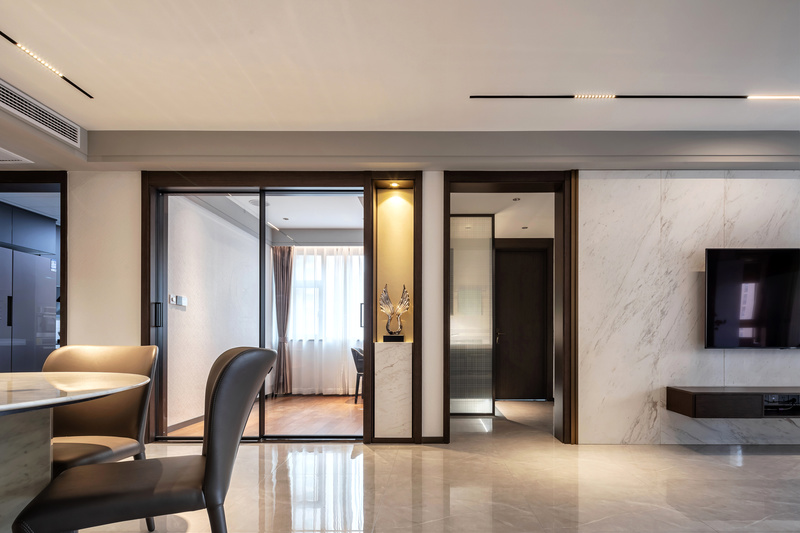 现代小筑 | 简约黑白灰，打造开阔视野的家-10