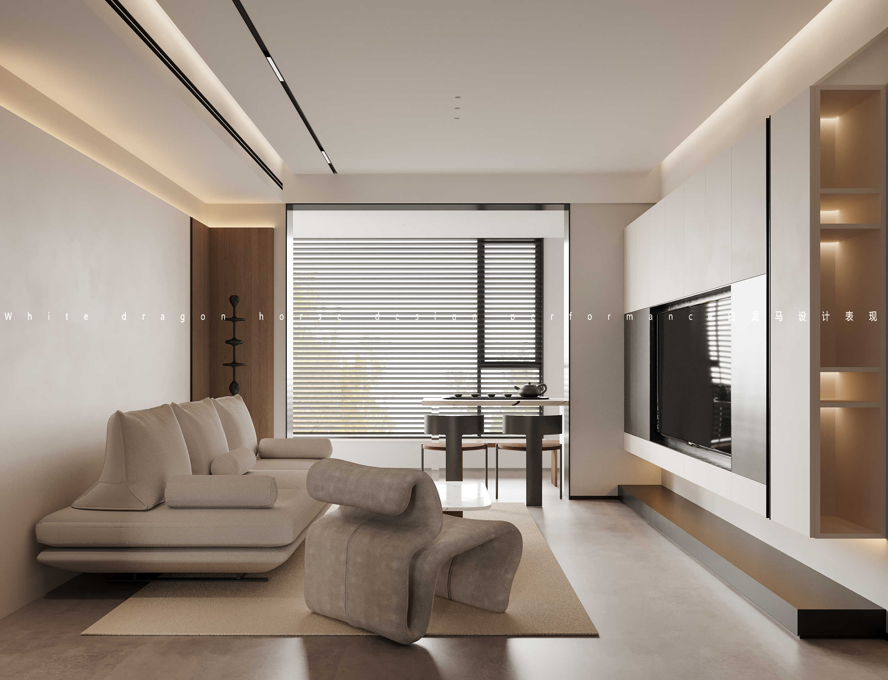 现代简约家装设计——白龙马效果图-4