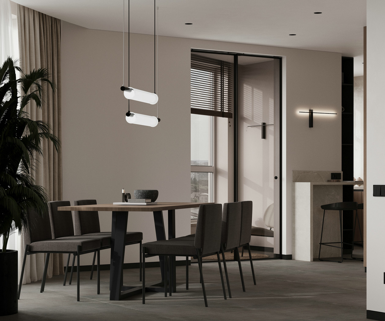 原木+高级灰 打造出精致优雅的居住空间-5