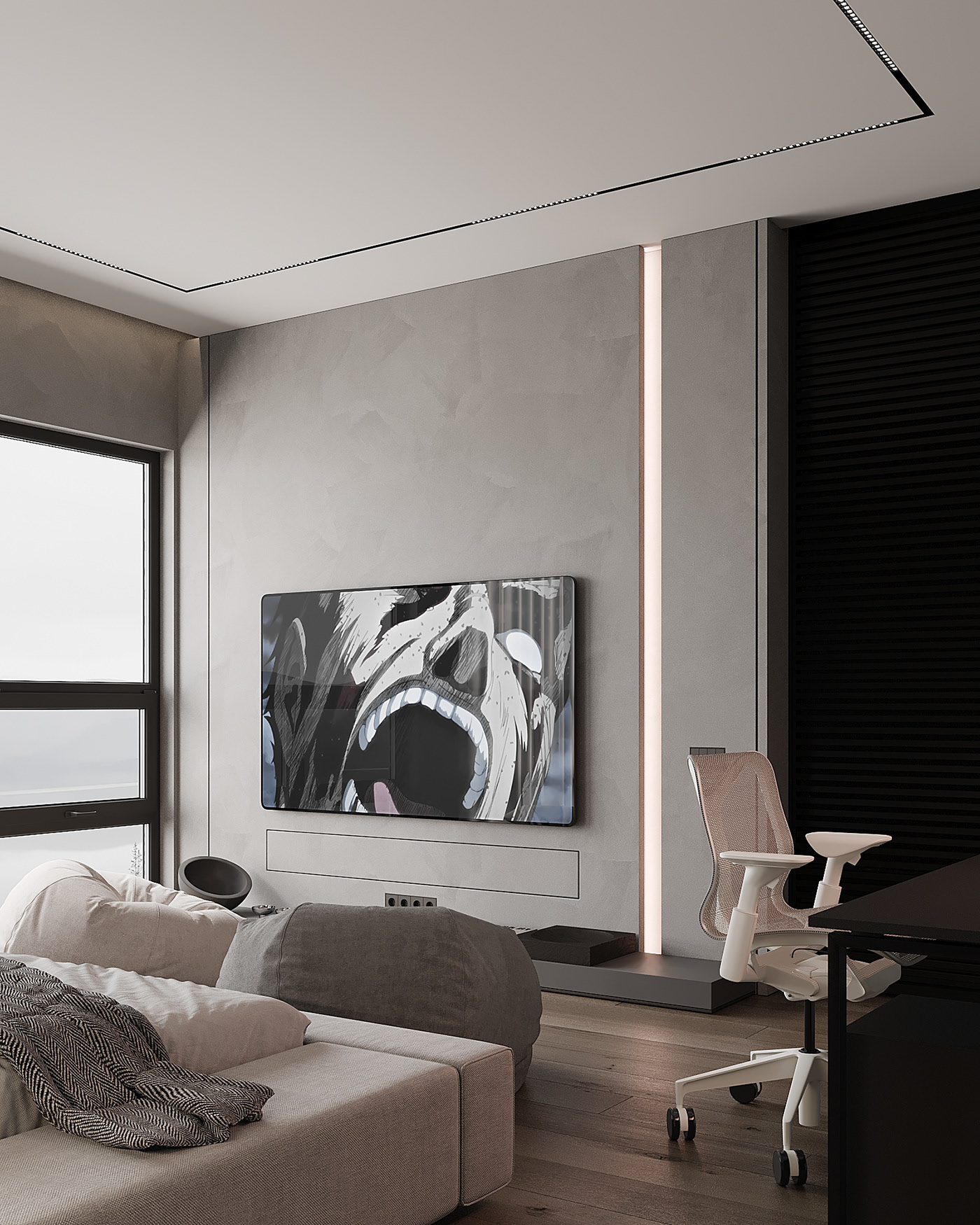 140㎡极简风住宅设计 超酷！-7