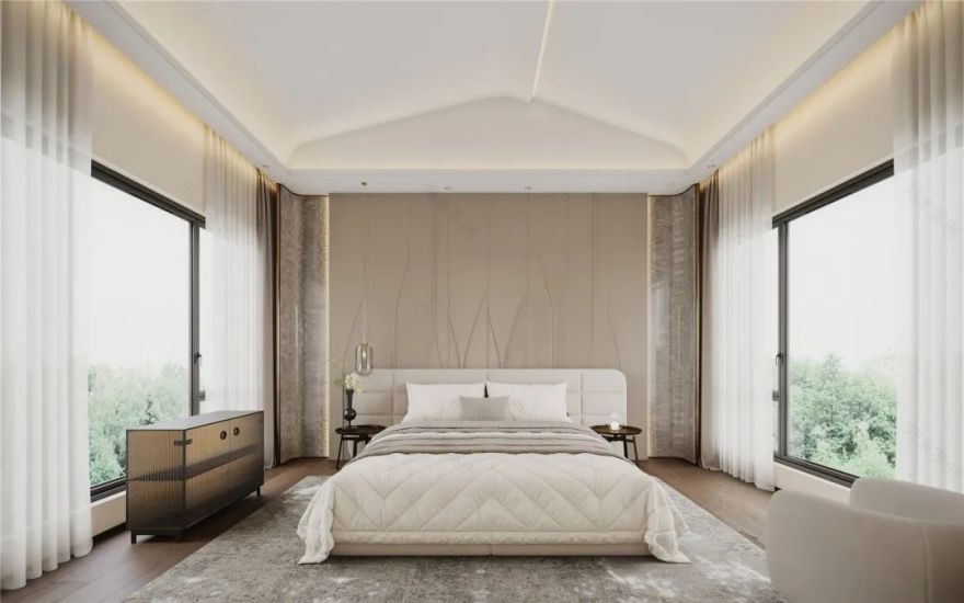 580㎡联排别墅装修,奢适印象,享受静谧时光!-23