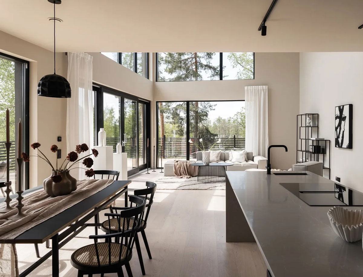 瑞典现代木屋 | 简约明亮的黑色魅力-1