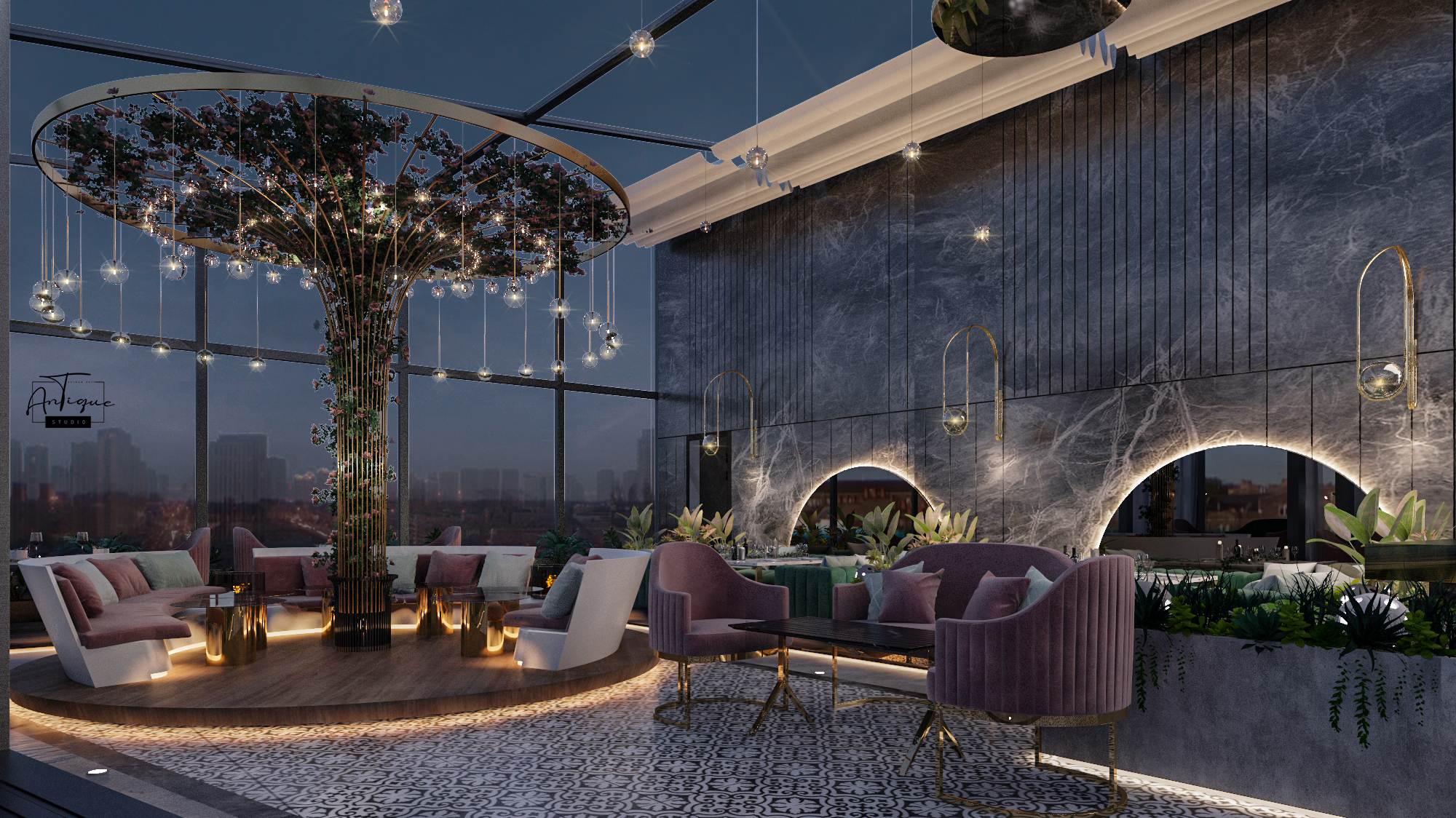 屋顶餐厅丨ANTIQUE Studios-19