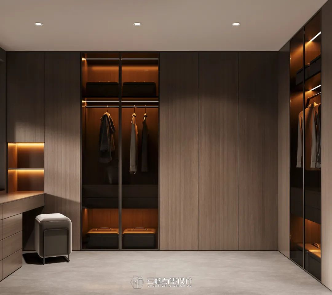 现代风格四居室,沉稳色调与光影艺术的完美融合-56