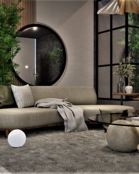 Projeto para estudo de cena- Sala de estar- Render 3D