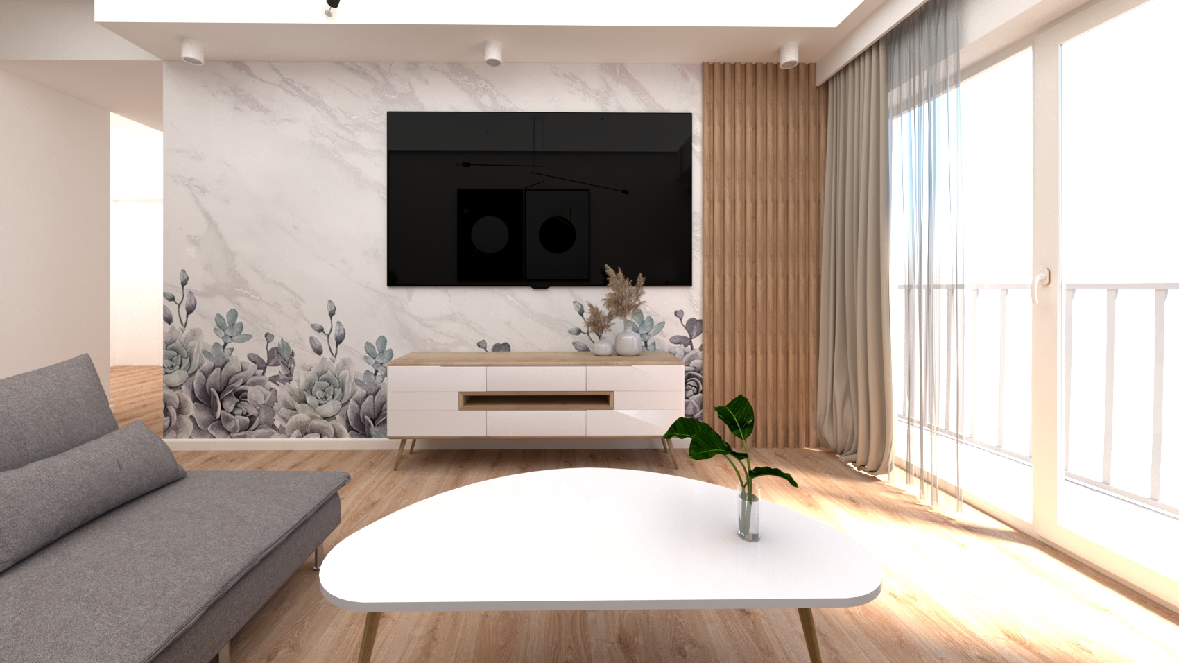 projekt #12 wizualizacje - pokój z aneksem-0