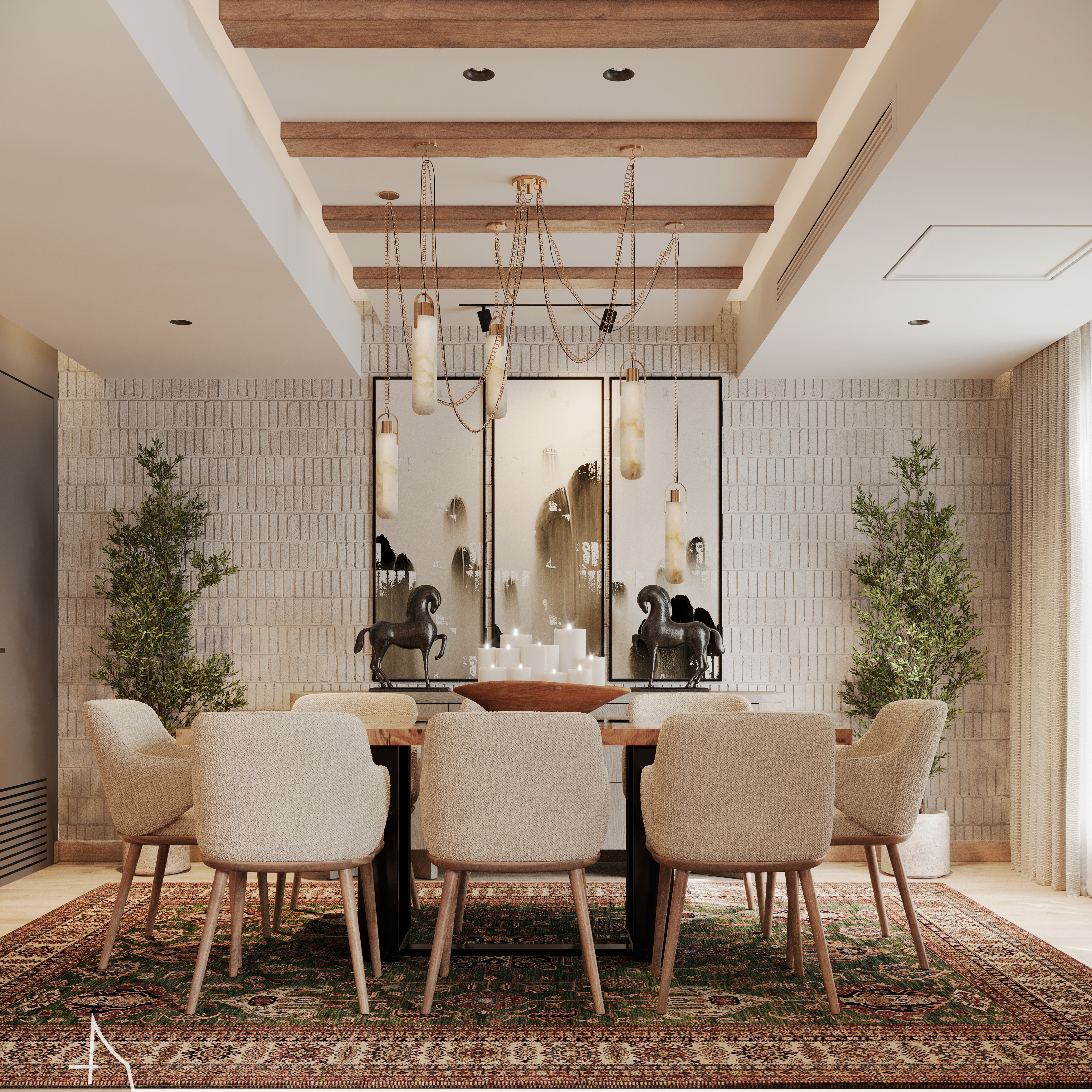 Warm Modern Rustic Reception Design-6