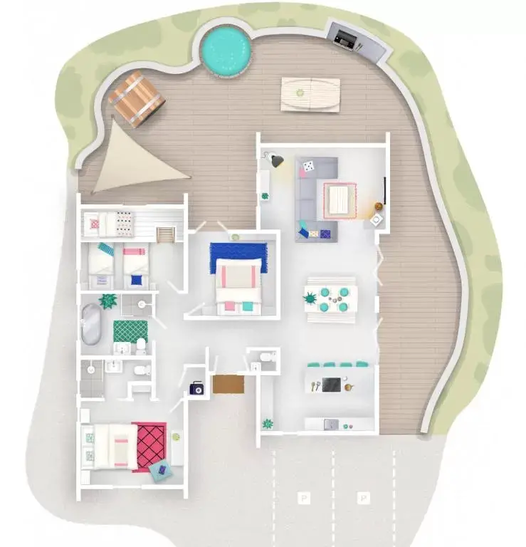 色彩缤纷的英格兰海滩小屋-1